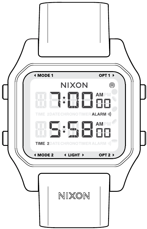 NIXON - THE STAPLE - FUNCTIES - ALARM MODUS FUNCTIES - ALARM MODUS