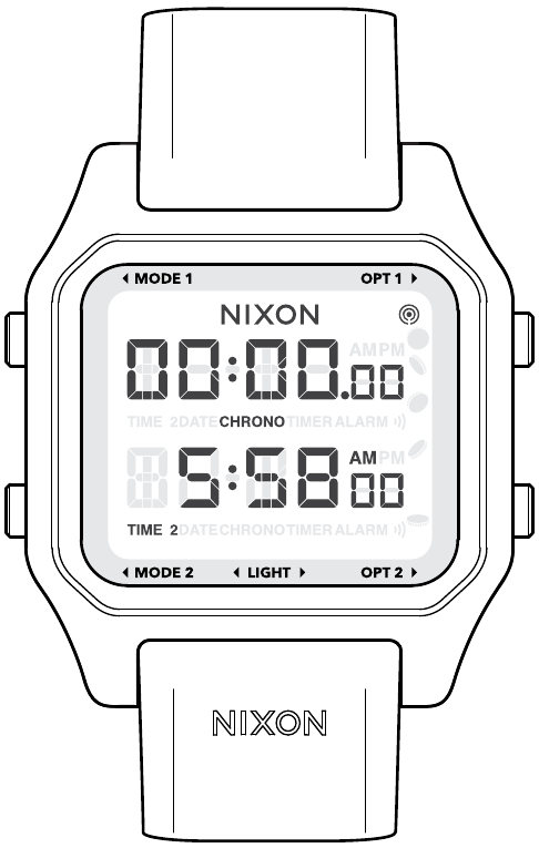 NIXON - THE STAPLE - FUNCTIES - CHRONOGRAAFMODUS FUNCTIES - CHRONOGRAAFMODUS