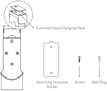 Xiaomi - Mi Vacuum Cleaner G10 - 2-in-1 oplaad- en opbergmontage - Lijst met items 2-in-1 oplaad- en opbergmontage - Lijst met items