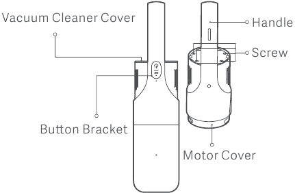 Xiaomi - Mi Vacuum Cleaner Light - De batterij verwijderen - Stap 1 - Open een behuizing De batterij verwijderen - Stap 1 - Open een behuizing