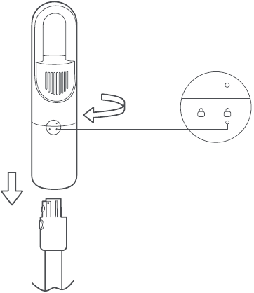 Xiaomi - Mi Vacuum Cleaner Light - Het stofcompartiment verwijderen & installeren - Stap 1 Het stofcompartiment verwijderen & installeren - Stap 1
