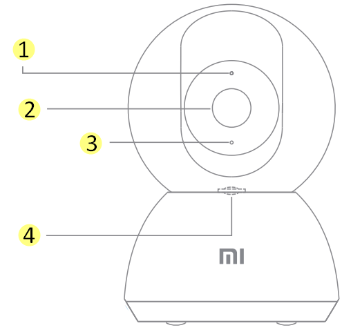 Xiaomi - Mi 360° Home Security Camera 2K - Vooraanzicht Vooraanzicht