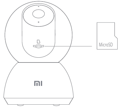 Xiaomi - Mi 360° Home Security Camera 2K - Een microSD-kaart installeren Een microSD-kaart installeren