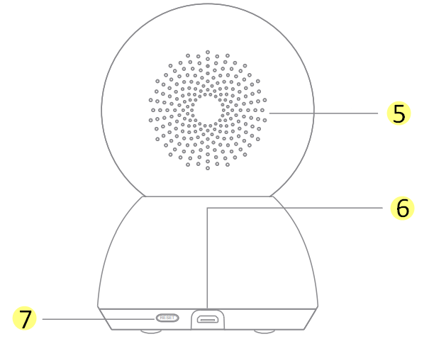 Xiaomi - Mi 360° Home Security Camera 2K - Achteraanzicht Achteraanzicht