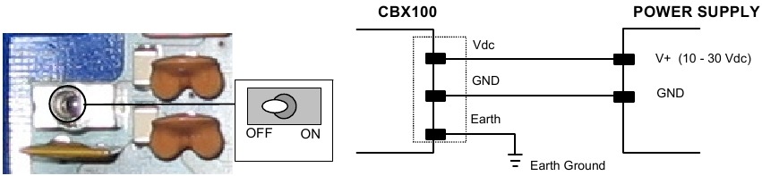 Datalogic - CBX100 - Aan/uit-schakelaar AAN/UIT-posities en aansluitingen Aan/uit-schakelaar AAN/UIT-posities en aansluitingen