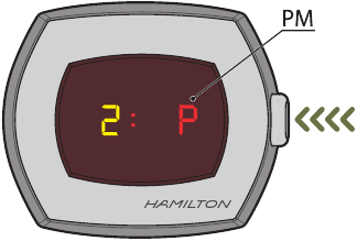 HAMILTON - AMERICAN CLASSIC PSR - Uur instellen (AM/PM) Uur instellen (AM/PM)