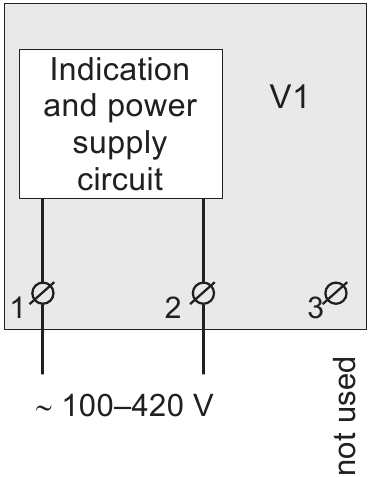 Zubr - V1 - Vereenvoudigd intern circuit en aansluitschema Vereenvoudigd intern circuit en aansluitschema