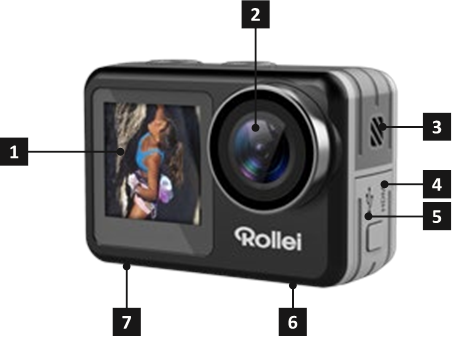 Rollei - Actioncam 8s Plus - Camerabeschrijving - Deel 1 Camerabeschrijving - Deel 1