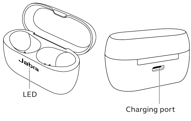 Jabra - Elite 4 - Overzicht - Oplaadcase Overzicht - Oplaadcase