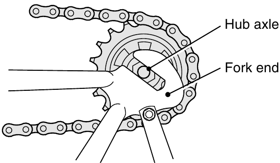 Shimano - CB-E110 - Installatie van de naaf op het frame - Stap 1 Installatie van de naaf op het frame - Stap 1