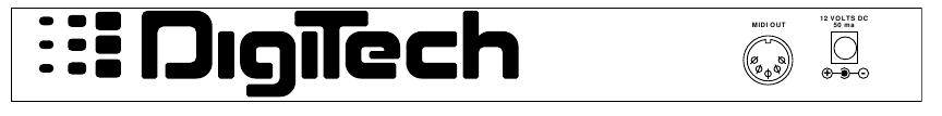 DigiTech - CONTROL SEVEN - Aansluiting Aansluiting