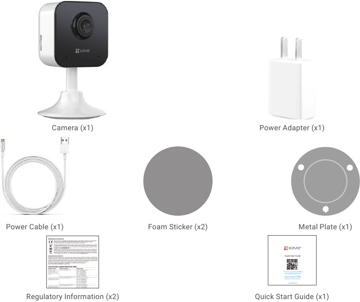 EZVIZ - H1c - Inhoud van de verpakking Inhoud van de verpakking