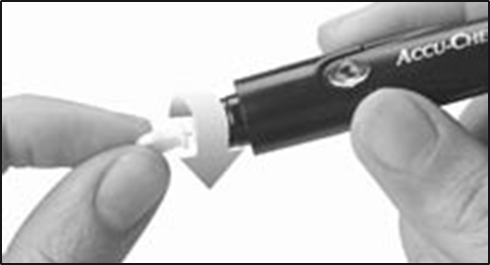 Accu-Chek - Softclix - Een vingerprik uitvoeren - Stap 2 Een vingerprik uitvoeren - Stap 2