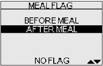 Schermafbeelding van het MEAL FLAG (MAALTIJDVLAG) scherm