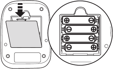 Omron - HEM-7132 - De batterijen plaatsen/vervangen De batterijen plaatsen/vervangen