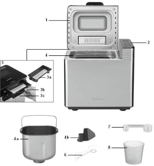 Cuisinart - CBK-210 Serie - ONDERDELEN EN FUNCTIES ONDERDELEN EN FUNCTIES