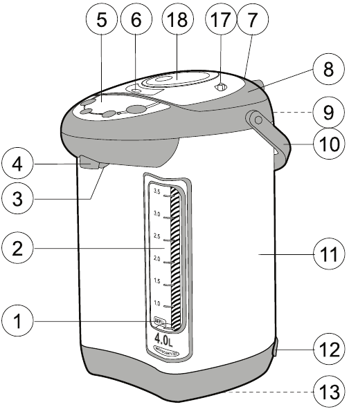 Vitek - VT-1188 GY - BESCHRIJVING - Deel 1 BESCHRIJVING - Deel 1