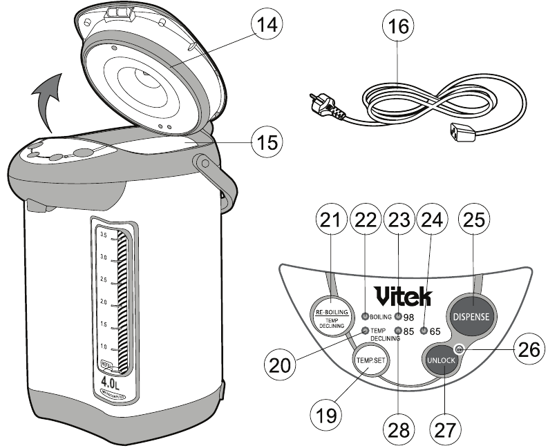 Vitek - VT-1188 GY - BESCHRIJVING - Deel 2 BESCHRIJVING - Deel 2