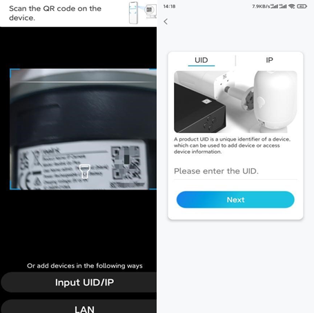 Reolink - Keen Ranger PT - De camera instellen in de app - Stap 1 De camera instellen in de app - Stap 1