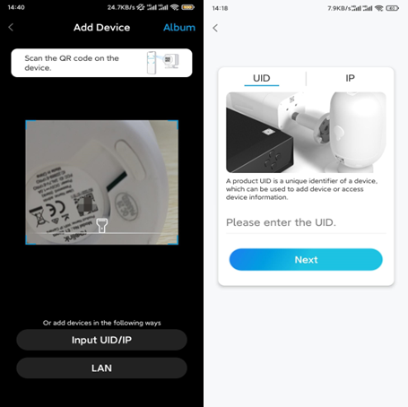 Reolink - E1 Zoom - De camera instellen in de app - Stap 2 De camera instellen in de app - Stap 2