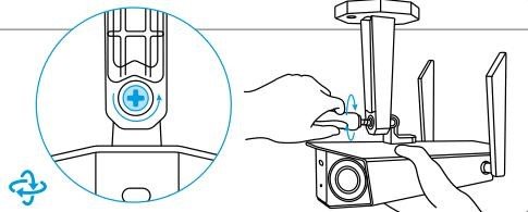 Reolink - Duo 2 WiFi - De camera aan het plafond bevestigen - Stap 2 De camera aan het plafond bevestigen - Stap 2