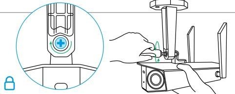 Reolink - Duo 2 WiFi - De camera aan het plafond bevestigen - Stap 3 De camera aan het plafond bevestigen - Stap 3