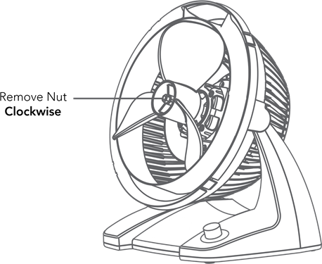 Vornado - 533 XT - Reiniging - Verwijderen van de bladen Reiniging - Verwijderen van de bladen