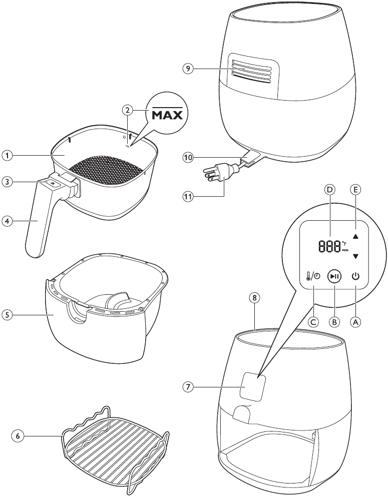 Philips - HD9230 - Algemene beschrijving Algemene beschrijving