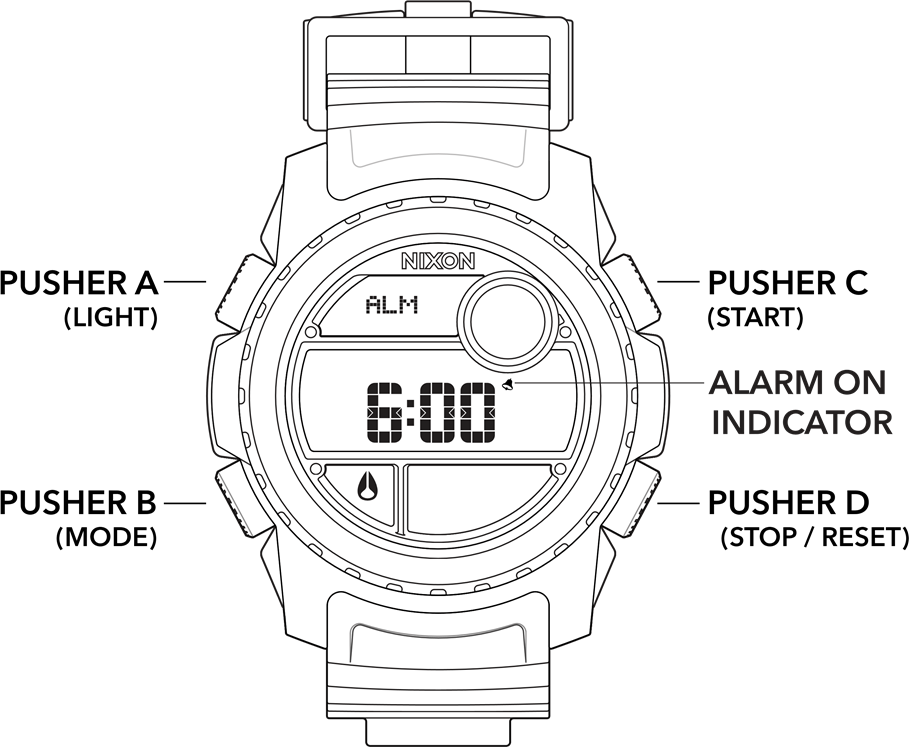 NIXON - THE SUPER UNIT - ALARM MODUS ALARM MODUS