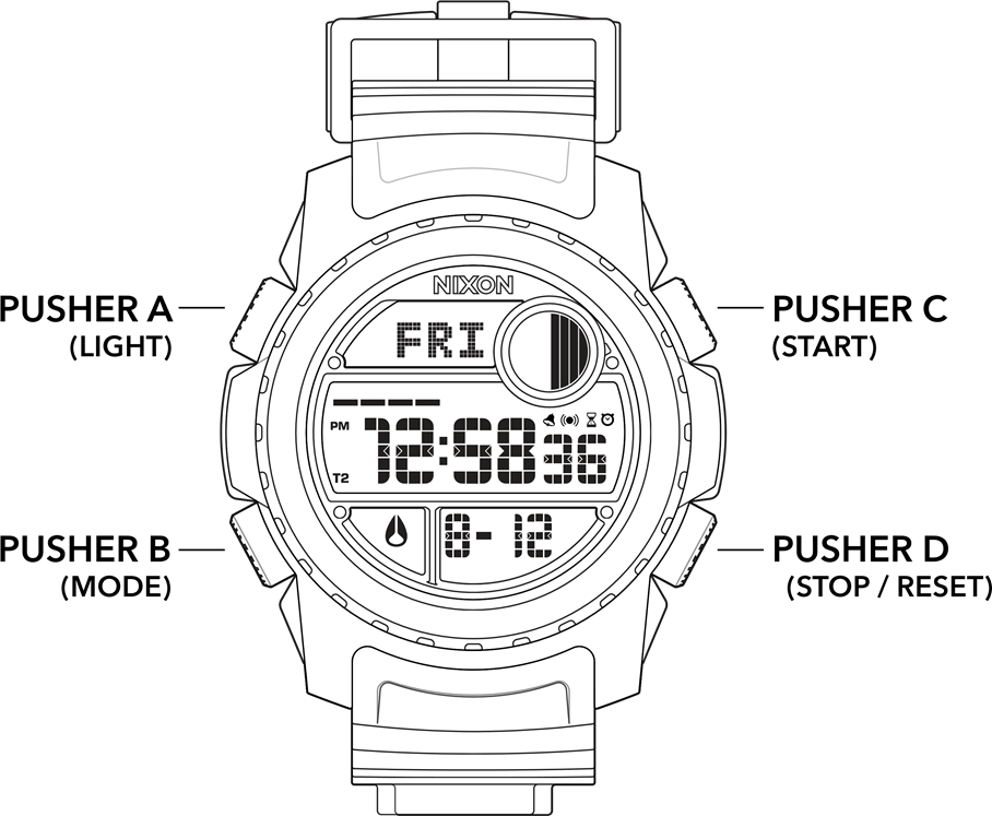 NIXON - THE SUPER UNIT - TIJDMODUS TIJDMODUS