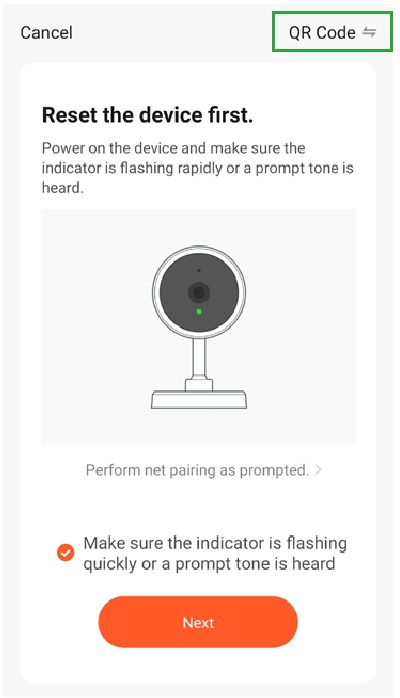 TUYA - Wifi Batterij Camera - Apparaat toevoegen - Stap 2 Apparaat toevoegen - Stap 2