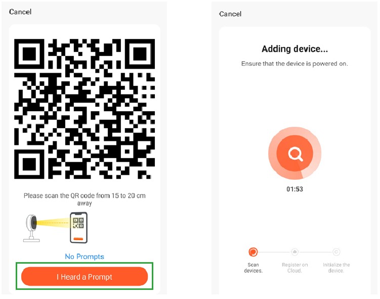 TUYA - Wifi Batterij Camera - Apparaat toevoegen - Stap 4 Apparaat toevoegen - Stap 4