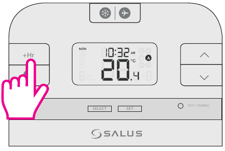 Salus Controls - RT510BC - Boost-functie - Stap 1 Boost-functie - Stap 1