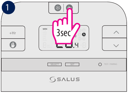 Salus Controls - RT510BC - Vakantiemodus - Stap 1 Vakantiemodus - Stap 1