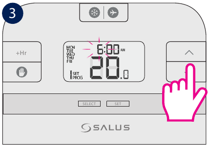 Salus Controls - RT510BC - Programmeren - Stap 3 Programmeren - Stap 3