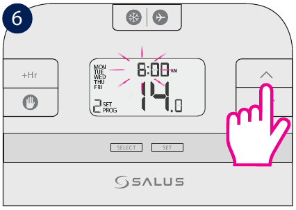 Salus Controls - RT510BC - Programmeren - Stap 6 Programmeren - Stap 6