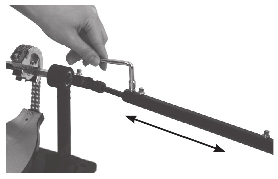 Roland - RDH-100 - De pedaal (links/rechts) scheiding aanpassen De pedaal (links/rechts) scheiding aanpassen