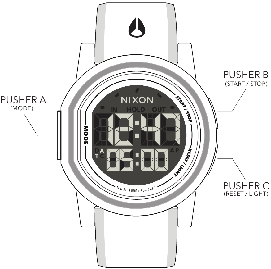 NIXON - THE DISK - De TIMER MODUS gebruiken De TIMER MODUS gebruiken