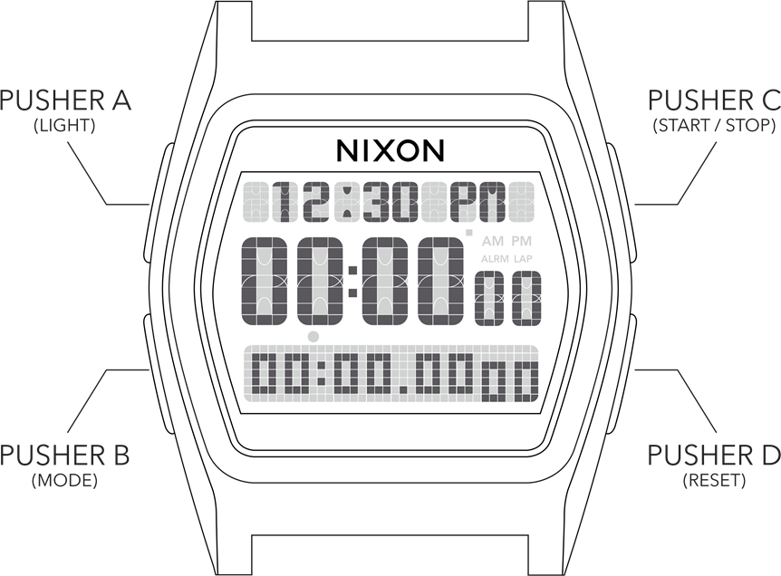 NIXON - THE RIVAL - CHRONOGRAAFMODUS CHRONOGRAAFMODUS