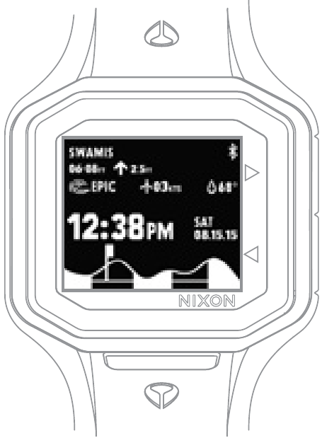 NIXON - THE ULTRATIDE - GEDETAILLEERD STARTSCHERM DISPLAY OMDRAAIEN UIT GEDETAILLEERD STARTSCHERM DISPLAY OMDRAAIEN UIT