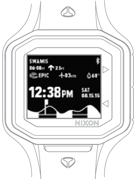 NIXON - THE ULTRATIDE - Het getij lezen - GEDETAILLEERD STARTSCHERM Het getij lezen - GEDETAILLEERD STARTSCHERM