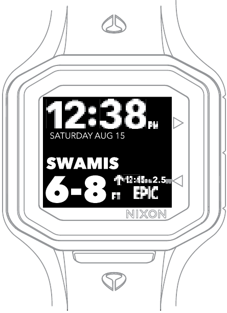 NIXON - THE ULTRATIDE - Het getij lezen - SIMPEL STARTSCHERM Het getij lezen - SIMPEL STARTSCHERM
