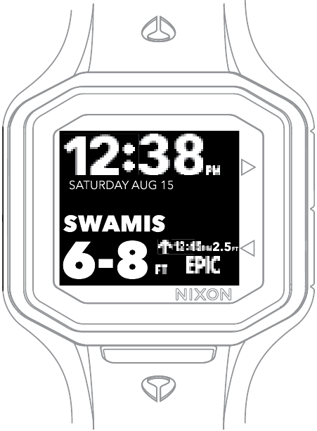 NIXON - THE ULTRATIDE - SIMPEL STARTSCHERM DISPLAY OMDRAAIEN UIT SIMPEL STARTSCHERM DISPLAY OMDRAAIEN UIT