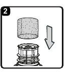 Schuim nat filter installeren