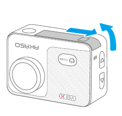 AKASO - V50 X - De batterij opladen en installeren - Installatie - Stap 1 De batterij opladen en installeren - Installatie - Stap 1