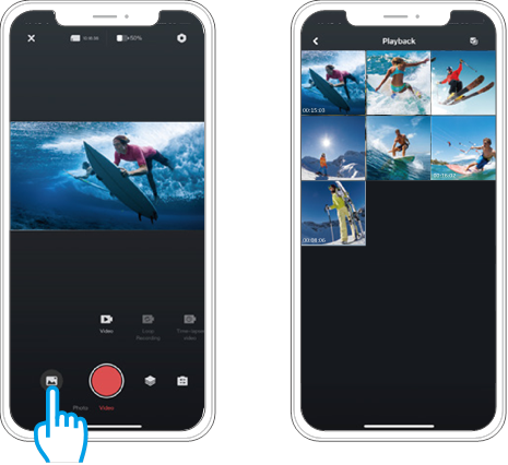 AKASO - V50 X - Uw inhoud downloaden naar een smartphone - Stap 2 Uw inhoud downloaden naar een smartphone - Stap 2