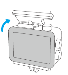 AKASO - V50 X - De camera in de waterdichte behuizing installeren - Stap 2 De camera in de waterdichte behuizing installeren - Stap 2