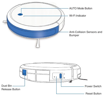 ECOVACS - DEEBOT 500 - Productdiagram - Hoofdeenheid Productdiagram - Hoofdeenheid