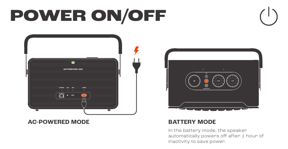 JBL - Authentics 300 - POWER ON/OFF AAN/UIT