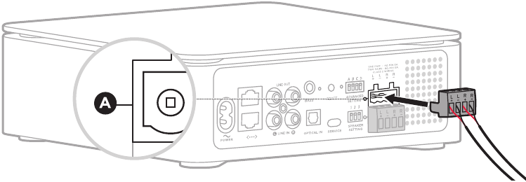 Bose - Music Amplifier - LUIDSPREKERS AANSLUITEN - Stap 2 LUIDSPREKERS AANSLUITEN - Stap 2